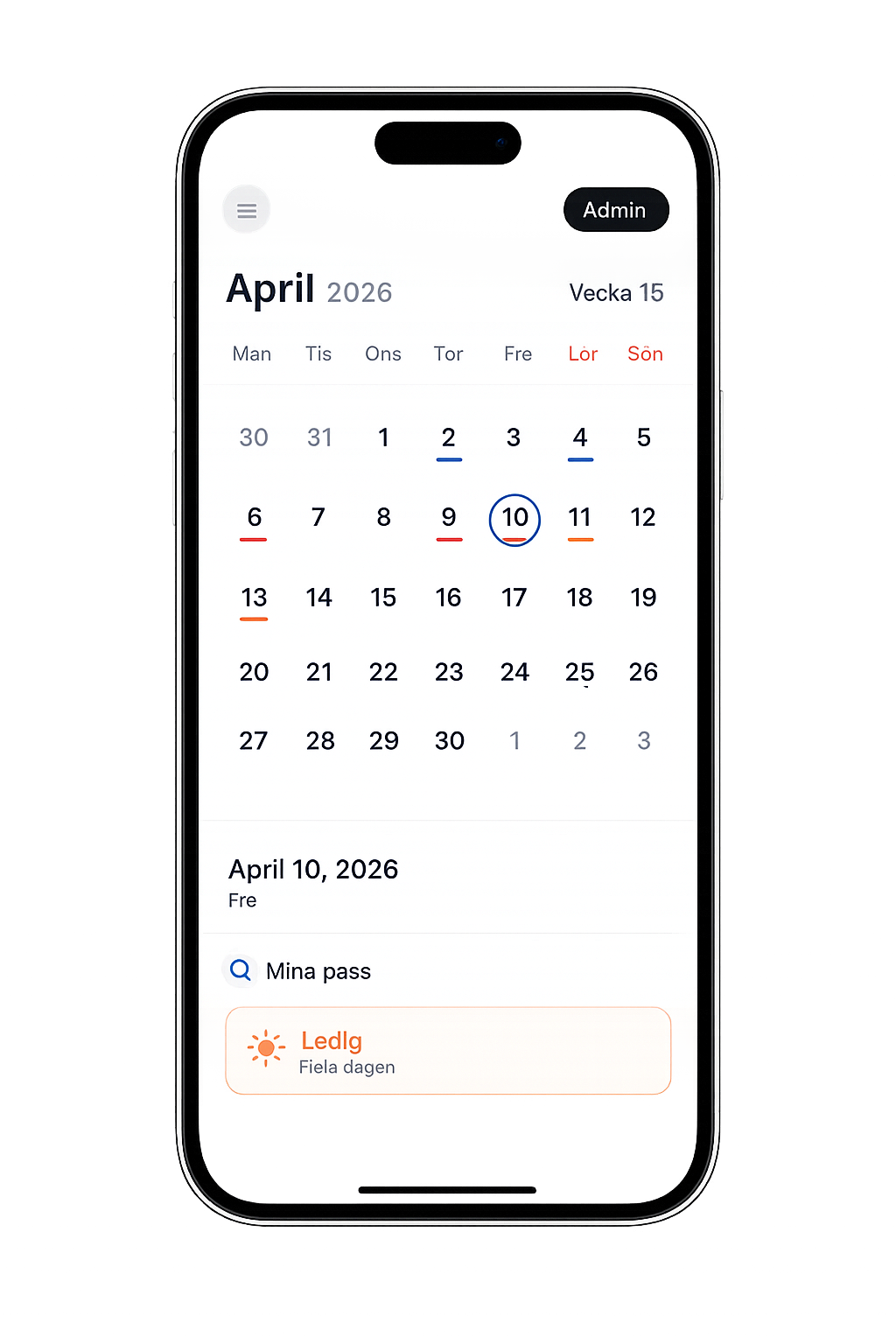 Lunero appvy i telefon